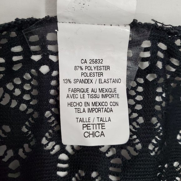 Lauren Ralph Lauren Women's Black Crochet Knit Swim Cover-Up Tunic Dress Small - Picture 7 of 11